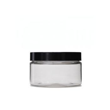 Jar 4 Ounce Pet Clear With Black Cap