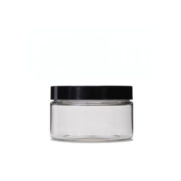 Jar 4 Ounce Pet Clear With Black Cap