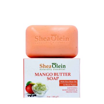 Mango Butter Soap Bar with Rice Bran Oil & Rosemary