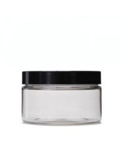 Jar 4 Ounce Pet Clear With Black Cap